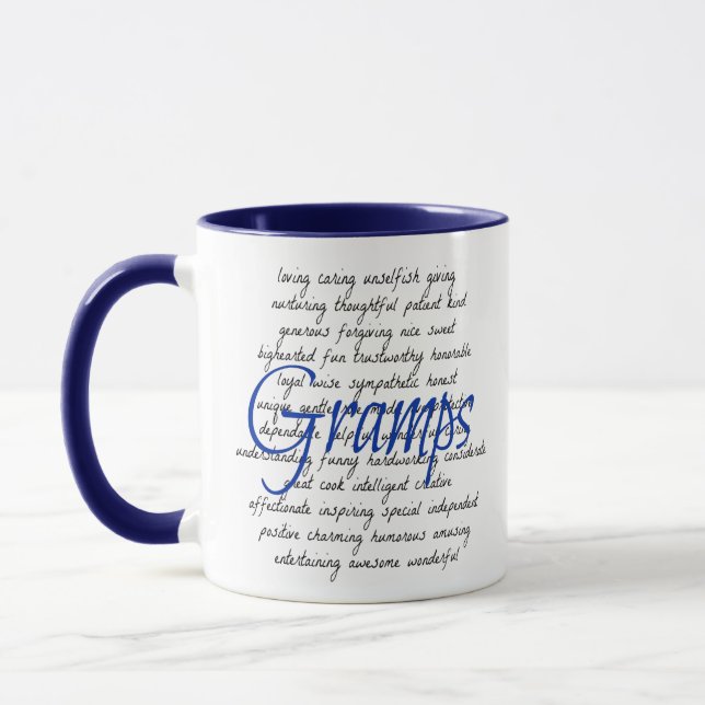 Wörter für Gramps Tasse (Links)