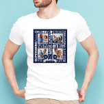 Wörter für Vater-Vatertag-Collage Navy T-Shirt<br><div class="desc">Feiern Sie Ihren besonderen und wunderbaren Vater in Ihrem Leben mit unseren unvergesslichen und einzigartigen Worten für Vater, Vater's Day T - Shirt. Das Design bietet eine Collage mit verschiedenen Vokabeln für Papa kombiniert mit einem 4-Foto-Layout, um Ihre eigenen Fotos zu zeigen. Navy Hintergrund mit den Wörtern in lustigen typografischen...</div>