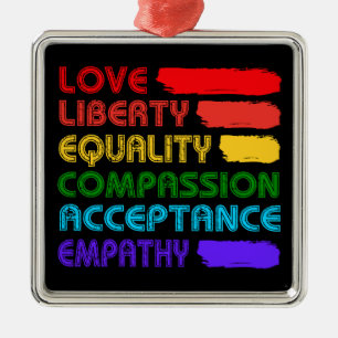 Wörter, mit denen man leben soll ornament aus metall