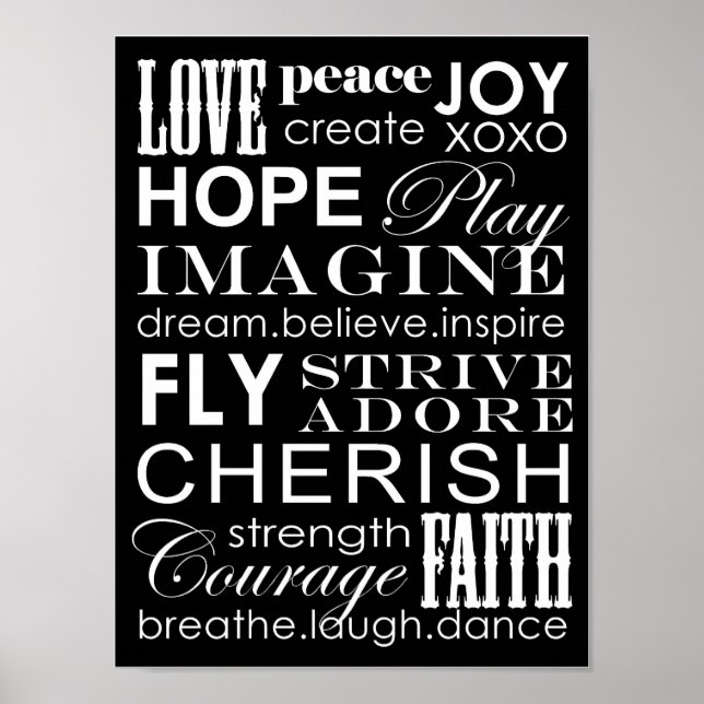 Wörter, mit denen man leben soll poster (Vorne)