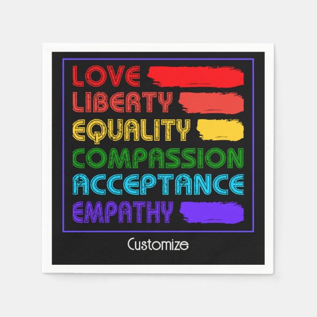 Wörter, mit denen man leben soll serviette (Vorderseite)