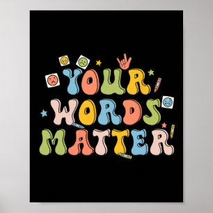 Wörter Problem Retro Pathologe psychische Gesundhe Poster