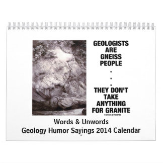 Wörter u. Unwords Geologie-Spaß-Redewendungen Kalender