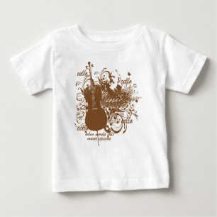 Wörter versagen Musik spricht Cello-Musiker Baby T-shirt