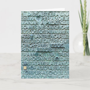 Wörter von Sagrada Familia Feiertagskarte