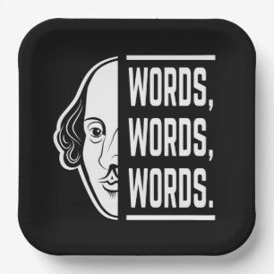 Wörter Worte Shakespeare Zitat Thespian Pappteller