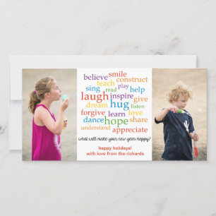 Wörter x2 feiertagskarte