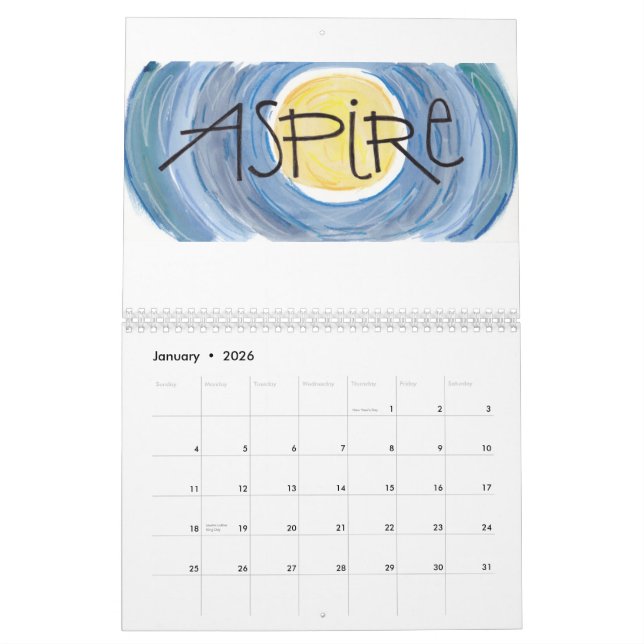 Wörter, zum vorbei zu leben:   Ein Wort ein Monat Kalender (Jan 2026)