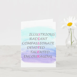 Wörter zur Beschreibung von Schwester Karte