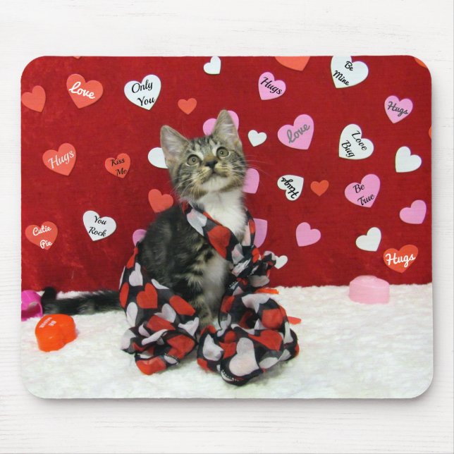 Wörter zur Liebe durch, Bandit the Tabby Kitten Mo Mousepad (Vorne)