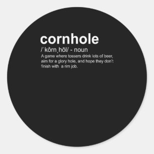Wörterbuch Definition Cornhole Cornhole Spieler Runder Aufkleber
