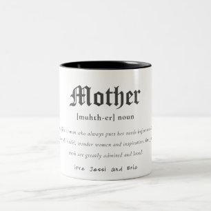 Wörterbuch Definition Personalisiertes Geschenk Zweifarbige Tasse