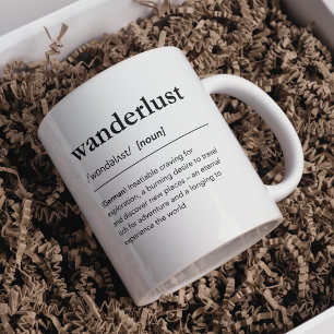 Wörterbuch der Wanderlust Kaffeetasse