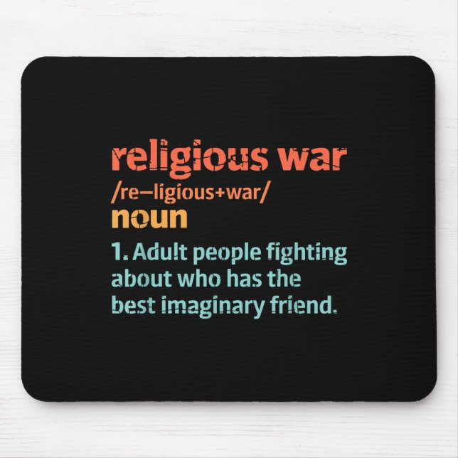 Wörterbuch Sarcastic Definition Religious War Defi Mousepad (Vorne)