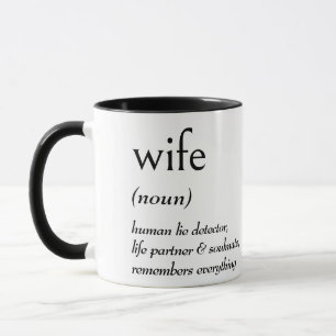 Wörterbuchdefinition für EHEFRAU Tasse
