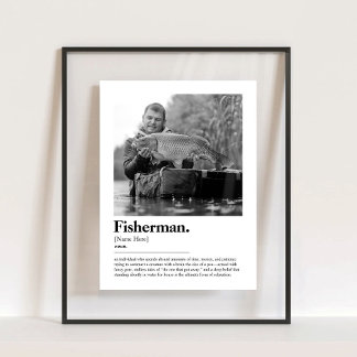 Wörterbuchdefinition für Fisherman mit benutzerdef Acrylschild