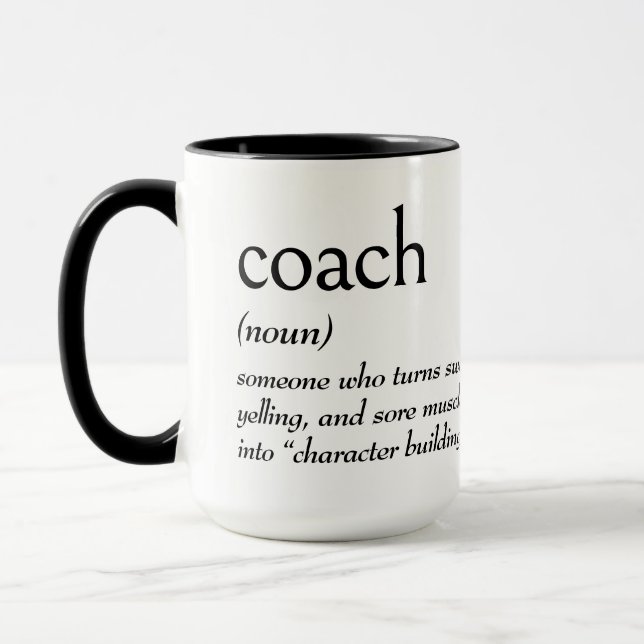 Wörterbuchdefinition für Fußball-Trainer Tasse (Links)