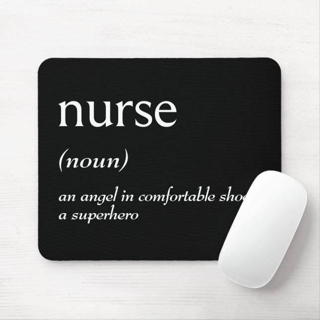 Wörterbuchdefinition für KRANKENSCHWESTER Mousepad (Mit Mouse)