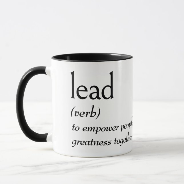 Wörterbuchdefinition für LEAD Tasse (Links)