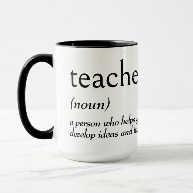 Wörterbuchdefinition für LEHRER Tasse (Links)
