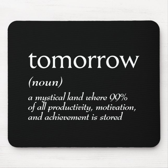 Wörterbuchdefinition für MORGEN Mousepad (Vorne)