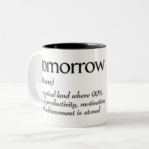 Wörterbuchdefinition für MORGEN Zweifarbige Tasse