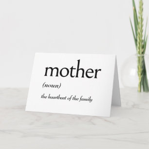 Wörterbuchdefinition für MUTTER Karte