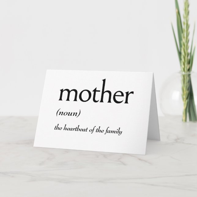 Wörterbuchdefinition für MUTTER Karte (Vorderseite)