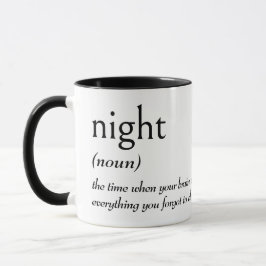 Wörterbuchdefinition für NACHT Tasse