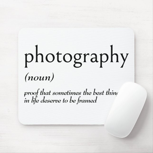 Wörterbuchdefinition für PHOTOGRAPHIE Mousepad (Mit Mouse)