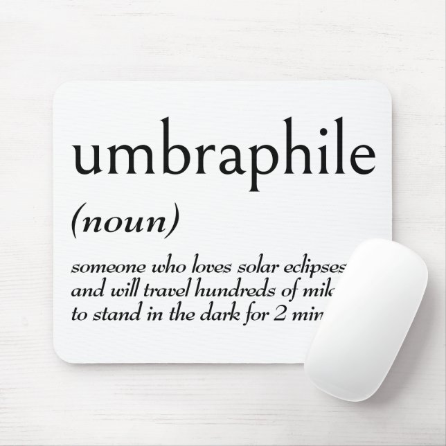 Wörterbuchdefinition für UMBRAPHILE Mousepad (Mit Mouse)