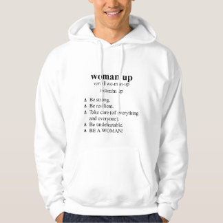 Wörterbuchstil "Woman Up" Hooded Sweatshirt
