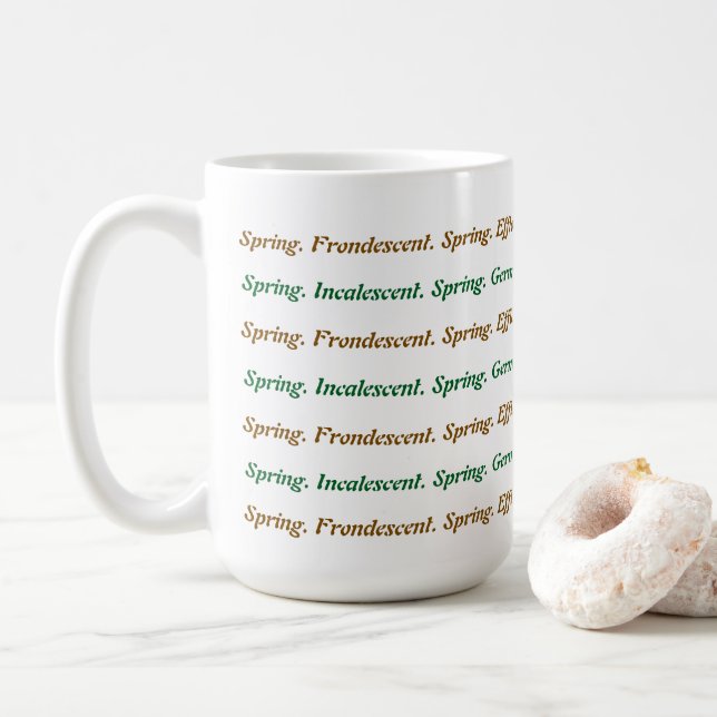 Wortfrühling Kaffeetasse (Mit Donut)