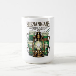 Worth a Shot Lantern Toast Grafik T-Shirt Kaffeetasse