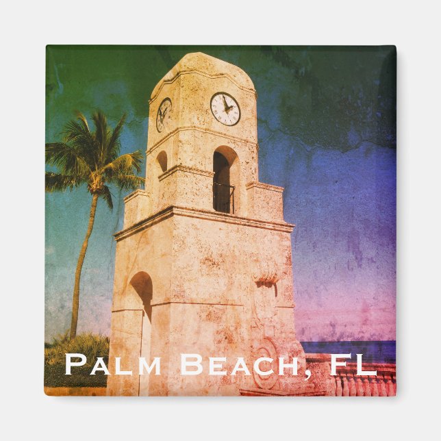 Worth Avenue Clock Tower - Palm Beach, FL Magnet (Vorne)