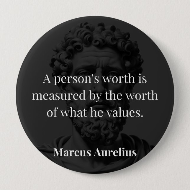 Worth definieren: Marcus Aurelius auf Werten Button (Vorderseite)