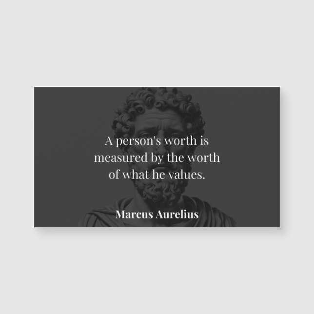 Worth definieren: Marcus Aurelius auf Werten Magnetkarte (Vorderseite)