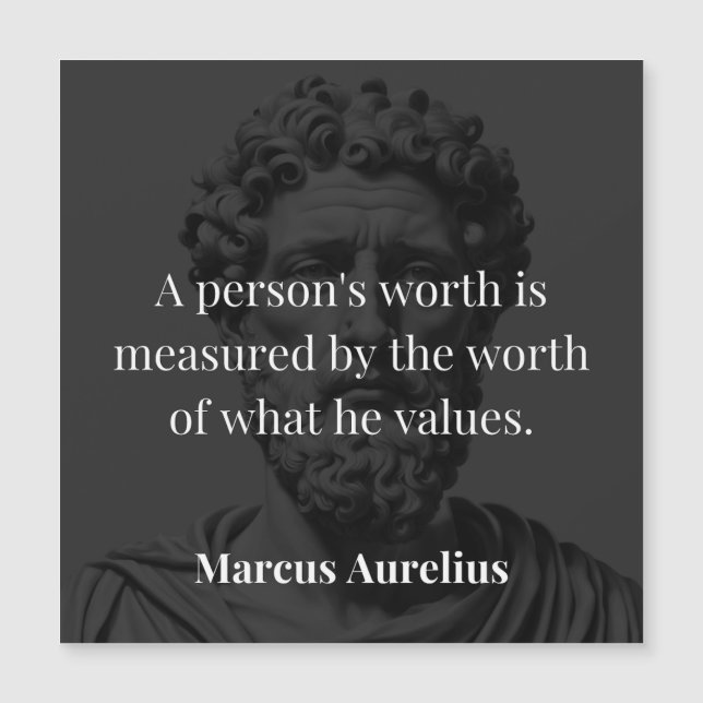 Worth definieren: Marcus Aurelius auf Werten Magnetkarte (Vorderseite)
