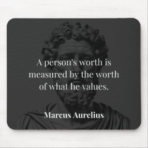 Worth definieren: Marcus Aurelius auf Werten Mousepad