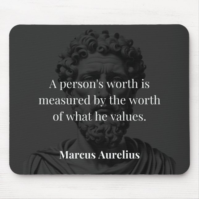 Worth definieren: Marcus Aurelius auf Werten Mousepad (Vorne)