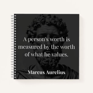 Worth definieren: Marcus Aurelius auf Werten Notizbuch