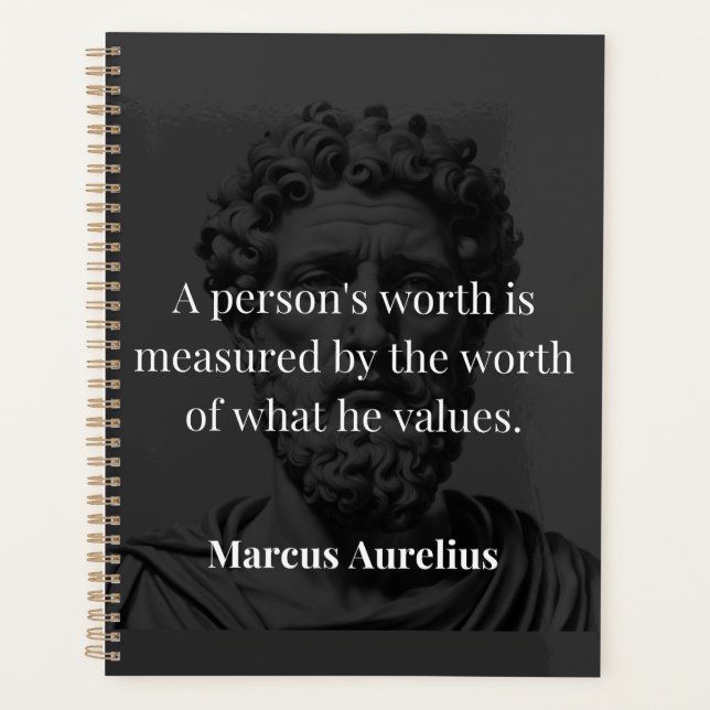 Worth definieren: Marcus Aurelius auf Werten Planer (Vorderseite)