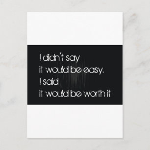 Worth It Postkarte