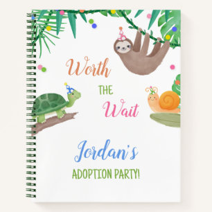 Worth the Wait Adoption Party Gästebuch Notizbuch