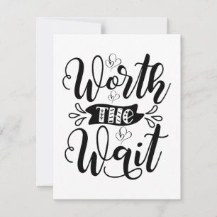 Worth the Wait Bodysuit, wert den Wartegang Dankeskarte