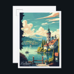 Worthersee Austria Vintage Illustration Postkarte<br><div class="desc">Vintage Austria Illustration</div>