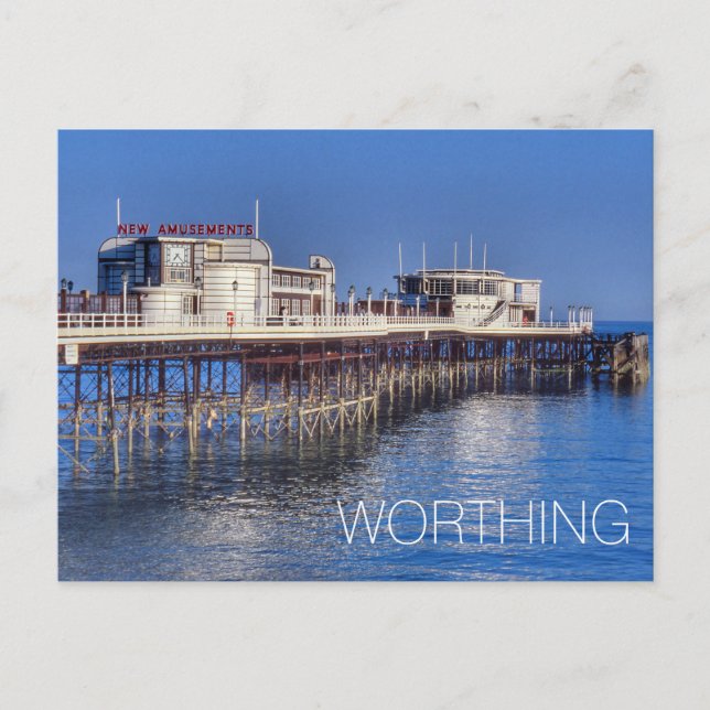Worthing Feiertagspostkarte (Vorderseite)