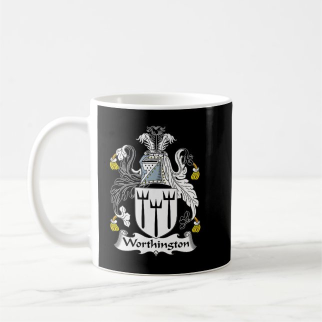 Worthington Coat of Arms Familienwappen Kaffeetasse (Links)