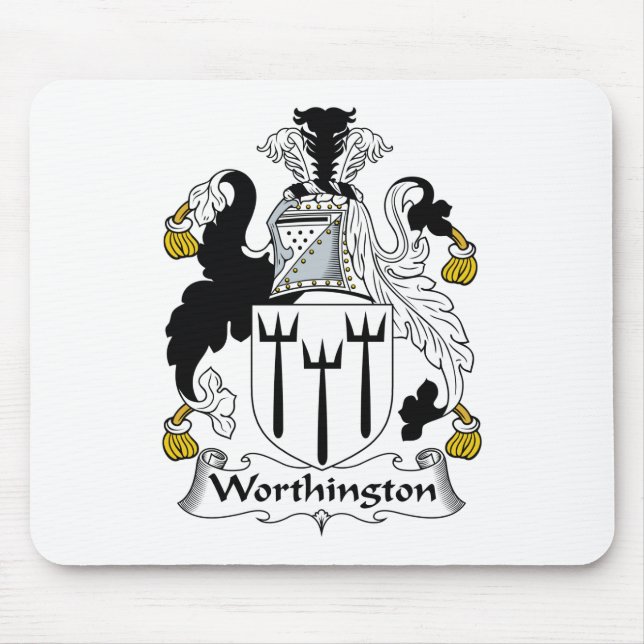Worthington Familienwappen Mousepad (Vorne)