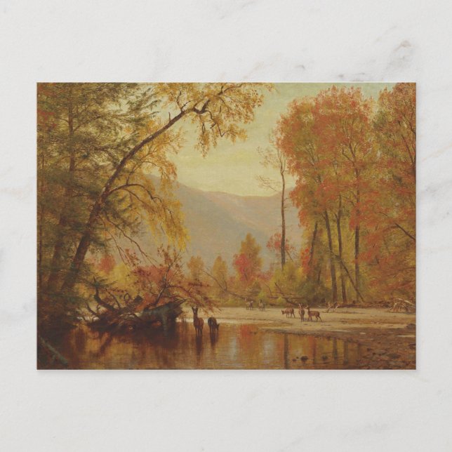Worthington Whittredge - Herbst im Delaware Postkarte (Vorderseite)